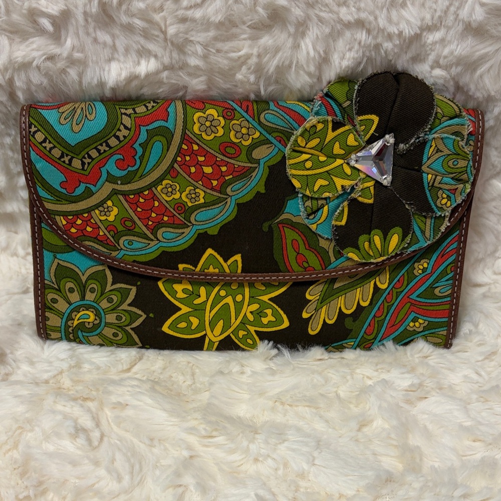 Kate Spade Multicolor Paisley Clutch